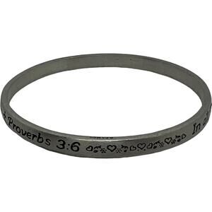 Proverbs 3:6 Inspirational Bangle Bracelet
